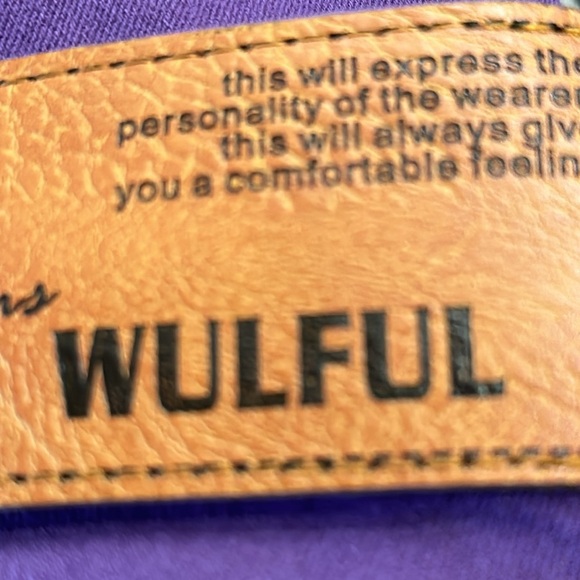 Wulful men’s jeans sz 28/28 purple 98% cotton, 2% spandex good used condition. - Picture 3 of 4